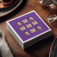 Rosto Personalizado 50º Aniversário Diversão Foto 