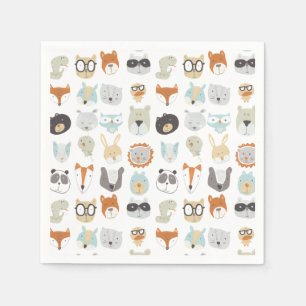 Guardanapo De Papel Rostos Amigáveis Retratos em animais de raça
