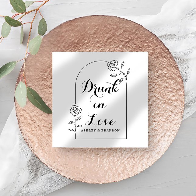 Guardanapo De Papel Rosy Arch Minimal Wedding Napkins (Criador carregado)