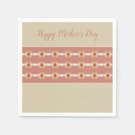 Guardanapo De Papel Rosy Pink Orange Taupe Elegante