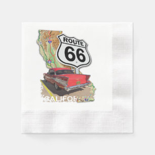 Guardanapo De Papel Rota histórica 66 de Califórnia