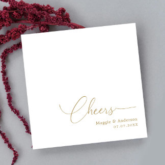 Guardanapo De Papel Roteiro de Elegantes Brindes Casamento