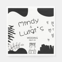 Roteiro de Formas Orgânicas Doodle Casamento