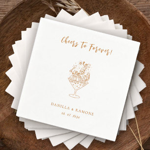 Guardanapo De Papel Roteiro de Noiva Minimalista Divertida para Casame