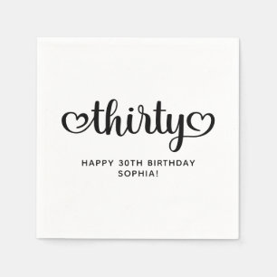 Guardanapo De Papel Roteiro de Trinta Corações Lindos Aniversário de 3