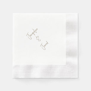 Guardanapo De Papel Roteiro Moderno Elegante Cocktail de Casamento