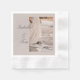 Guardanapo De Papel Roteiro Personalizado de Casamento na Praia Românt