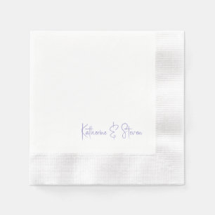 Guardanapo De Papel Roteiro Personalizado Lavanda Nomes Cunhados Casam