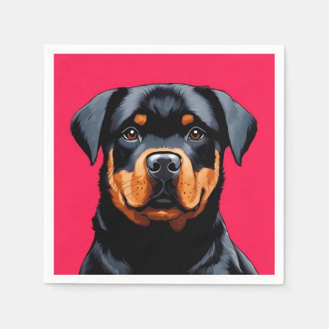 Guardanapo De Papel Rottweiler (Frente)