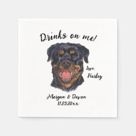 Guardanapo De Papel Rottweiler Cocktail Napkin