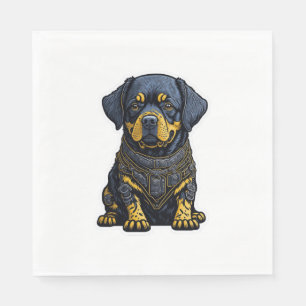 Guardanapo De Papel Rottweiler em forma de armadura