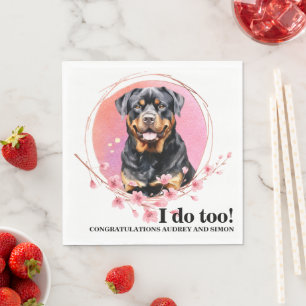 Guardanapo De Papel Rottweiler Wedding Napkins com Cães Foto