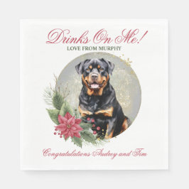 Guardanapo De Papel Rottweiler Wedding Napkins com Cães Foto