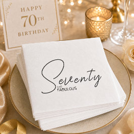 Guardanapo De Papel Rótulo de Aniversário de 70 anos: Setenta e Fabulo