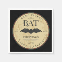 Rótulo de Dia das Bruxas de Bat Droppps Vintage