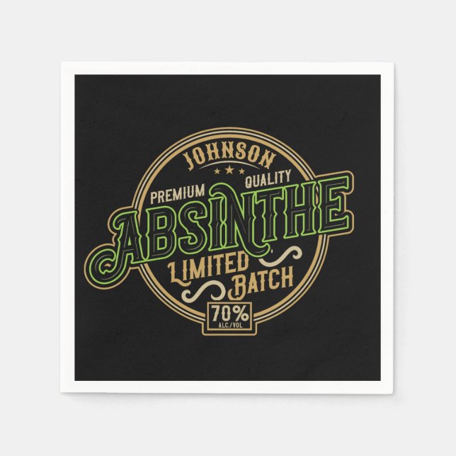 Guardanapo De Papel Rótulo do Líquido de Aguardente de Plantas Herbais (Frente)