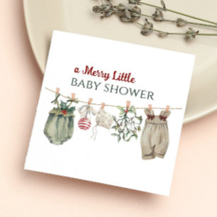 Guardanapo De Papel Roupas de Natal para Baby Shower de uma Menina Fel
