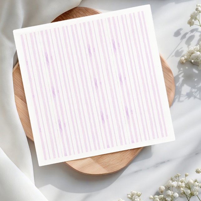 Guardanapo De Papel Roxa | Violet Watercolor Striped (Criador carregado)