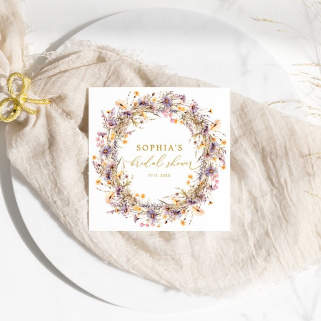 Guardanapo De Papel Roxo Chá de panela de Flores Selvagens Napkins (Criador carregado)
