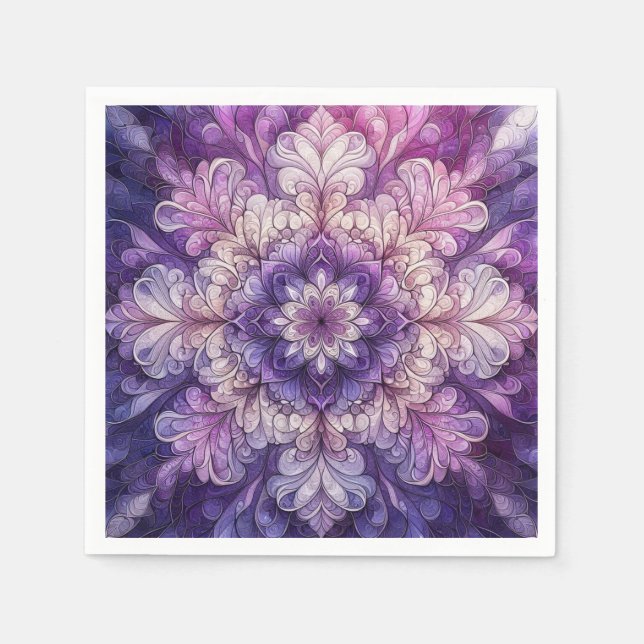 Guardanapo De Papel Roxo Decorativo (Frente)