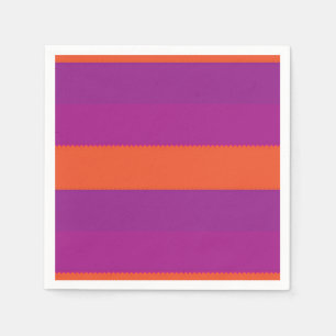 Guardanapo De Papel Roxo e laranja listrados