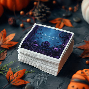 Guardanapo De Papel Roxo Gótico Sapo Um Aniversário