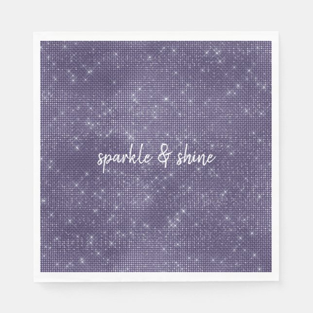 Guardanapo De Papel Roxo Sparkle (Frente)