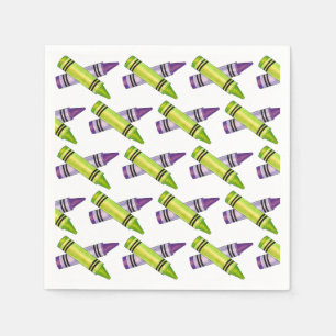 Guardanapo De Papel Roxo Verde Abastecimento de Arte Professora
