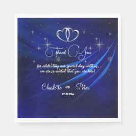 Guardanapo De Papel Royal Blue Diamantes/Hearts Wedkins