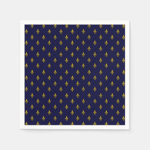 Guardanapo De Papel Royal Blue Fleur De Lis Pattern
