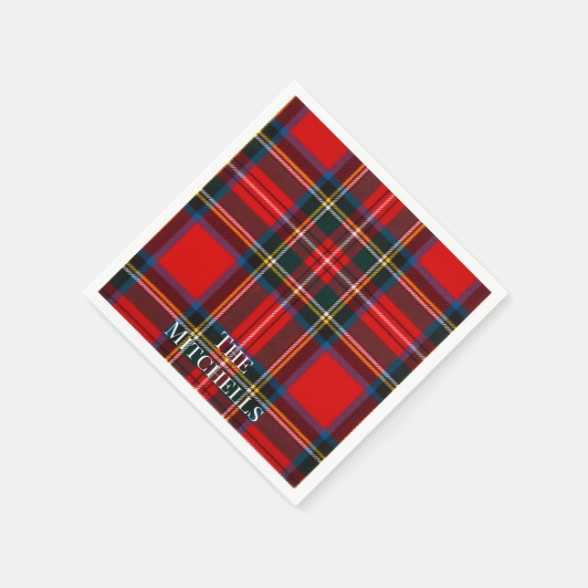 Guardanapo De Papel Royal Stewart Red Plaid PERSONALIZE (Canto)