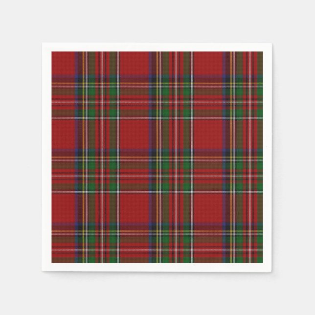 Guardanapo De Papel Royal Stewart Tartan - Papel de Xadrez Napkins (Frente)