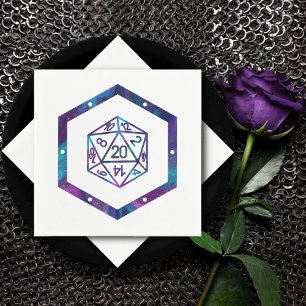 Guardanapo De Papel RPG Dice Nebula Fantasy Retro Tabletop PnP Gamer