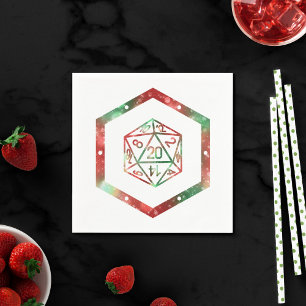 Guardanapo De Papel RPG Dice   XMAS Fantasy Retro Tabletop PnP Gamer