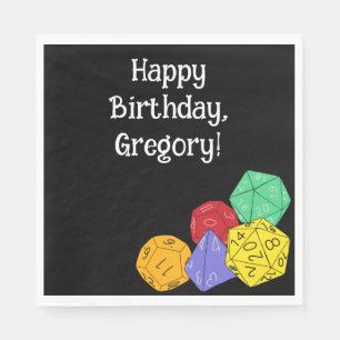 Guardanapo De Papel RPG Gaming Dice, Conselho, Jogos Fantásticos, Fest