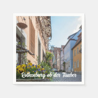 Rua colorida em Rothenburg ob der Tauber
