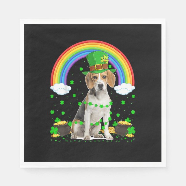 Guardanapo De Papel Rua de Cachorro Mágico do Arco-Íris Leprechaun Bea (Frente)