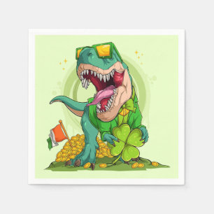 Guardanapo De Papel Rua de Leprechaun T-Rex. Dia de Patrick