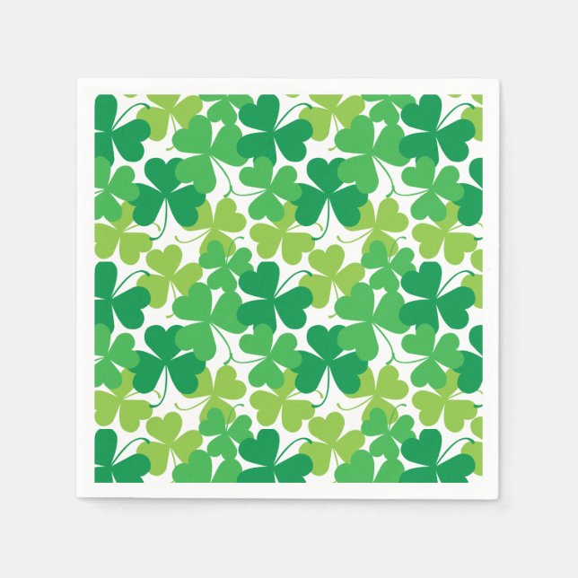 Guardanapo De Papel Rua do dia de Patrick Shamrocks Impressão Napkins (Frente)