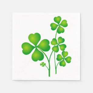 Guardanapo De Papel Rua, o dia de Patrick Clover / Shamrocks + suas id