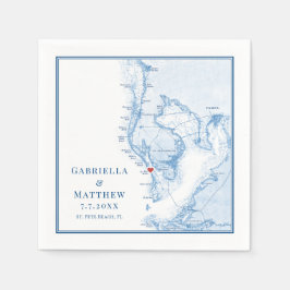Guardanapo De Papel Rua. Pete Beach Florida Map Elegant Weding