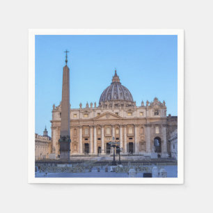 Guardanapo De Papel Rua. Praça de Peter em Cidade Vaticano - Roma, It