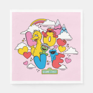 Guardanapo De Papel Rua Sésamo   Amor
