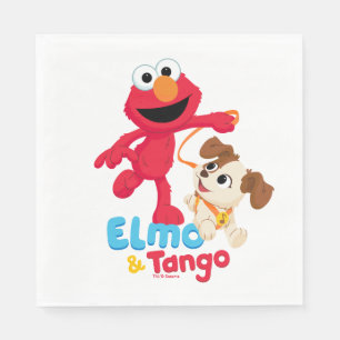 Guardanapo De Papel Rua Sésamo Corrente Elmo & Tango
