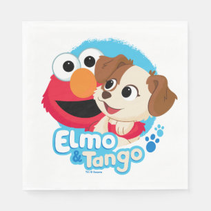 Guardanapo De Papel Rua Sésamo Crachá Elmo & Tango