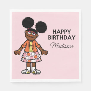 Guardanapo De Papel Rua Sésamo Gabrielle Happy Birthday