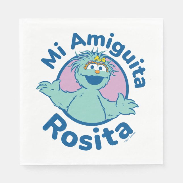 Guardanapo De Papel Rua Sésamo | Mi Amiguita Rosita (Frente)