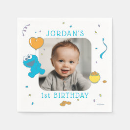 Guardanapo De Papel Rua Sésamo | primeiro aniversario de Monstro de Co