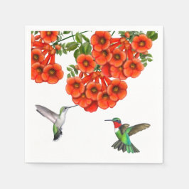 Guardanapo De Papel Ruby Throated Hummingbird Casal Napkins