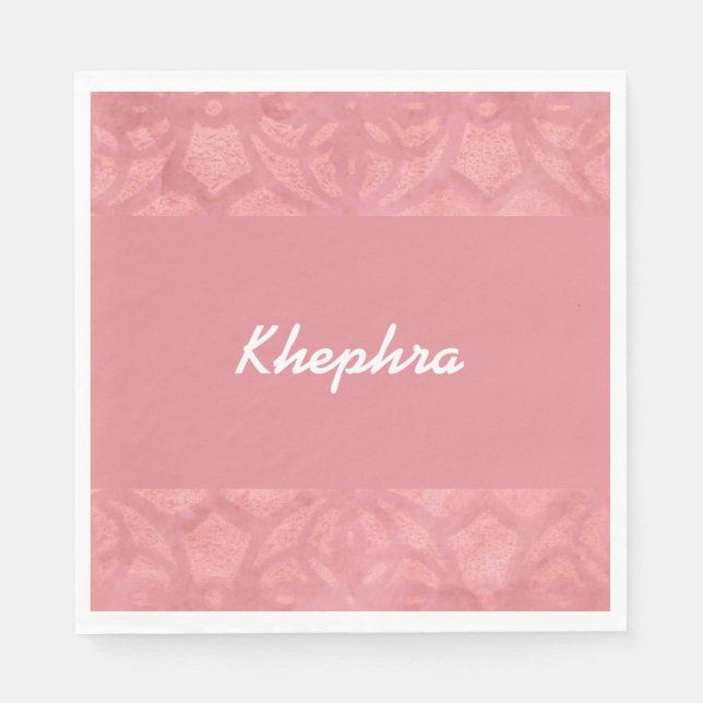 Guardanapo De Papel Ruddy Pink Batik Name (Frente)